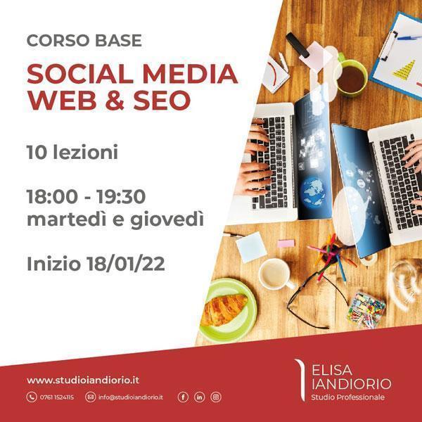 Studio Professionale - Elisa Iandiorio - Corsi 2022 - Corso base social media web&seo